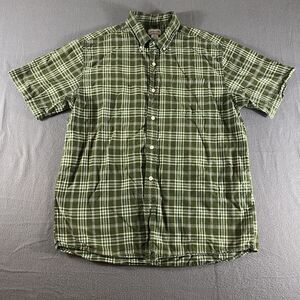 Carhartt Shirt Mens XL Green Short‎ Sleeve Button Down Classiccore Preppy